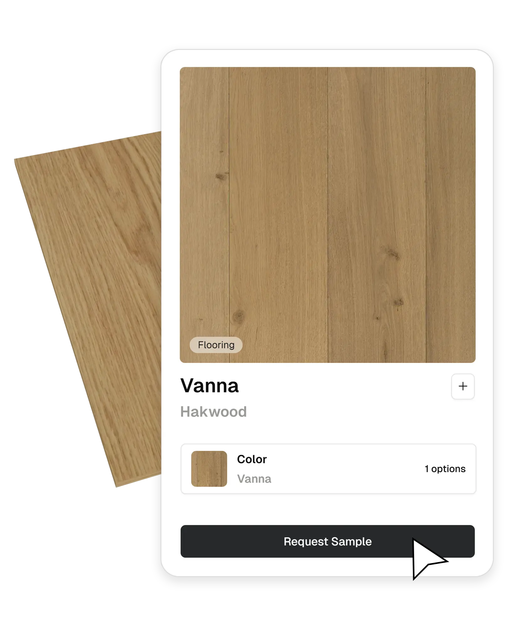 Seamless workflow connecting designers to material brands for sample requests